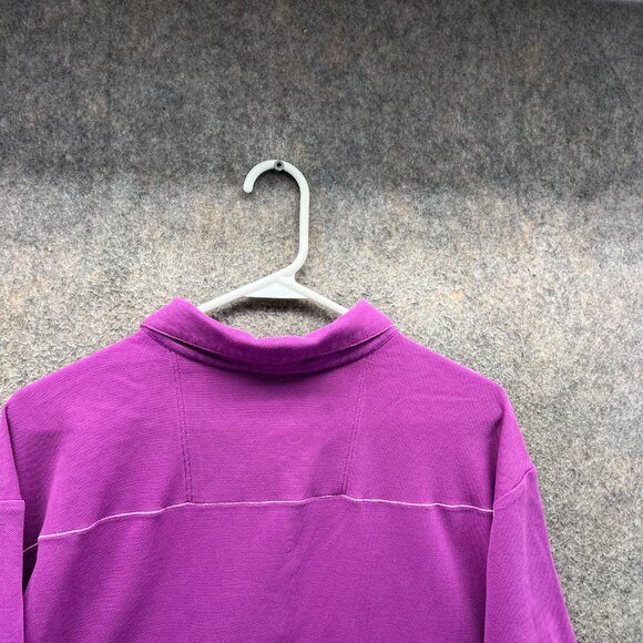Tommy Bahama Polo Shirt Mens XXL Purple Casual Mesh Logo Casual Islandzone - Picture 10 of 11